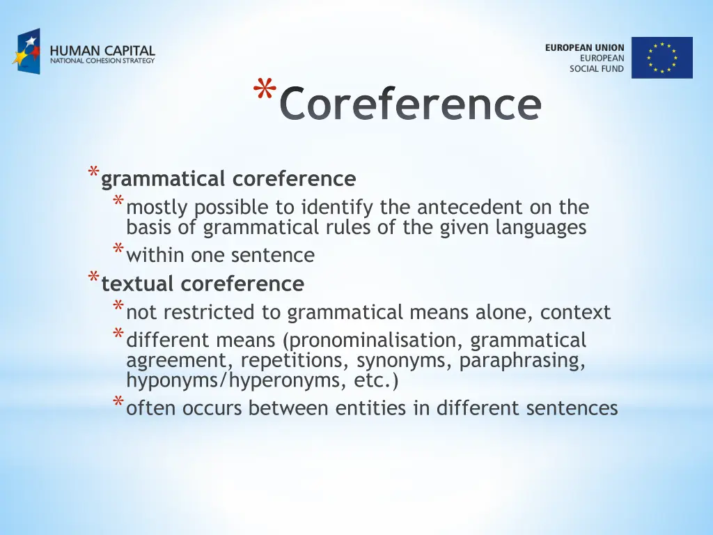 coreference
