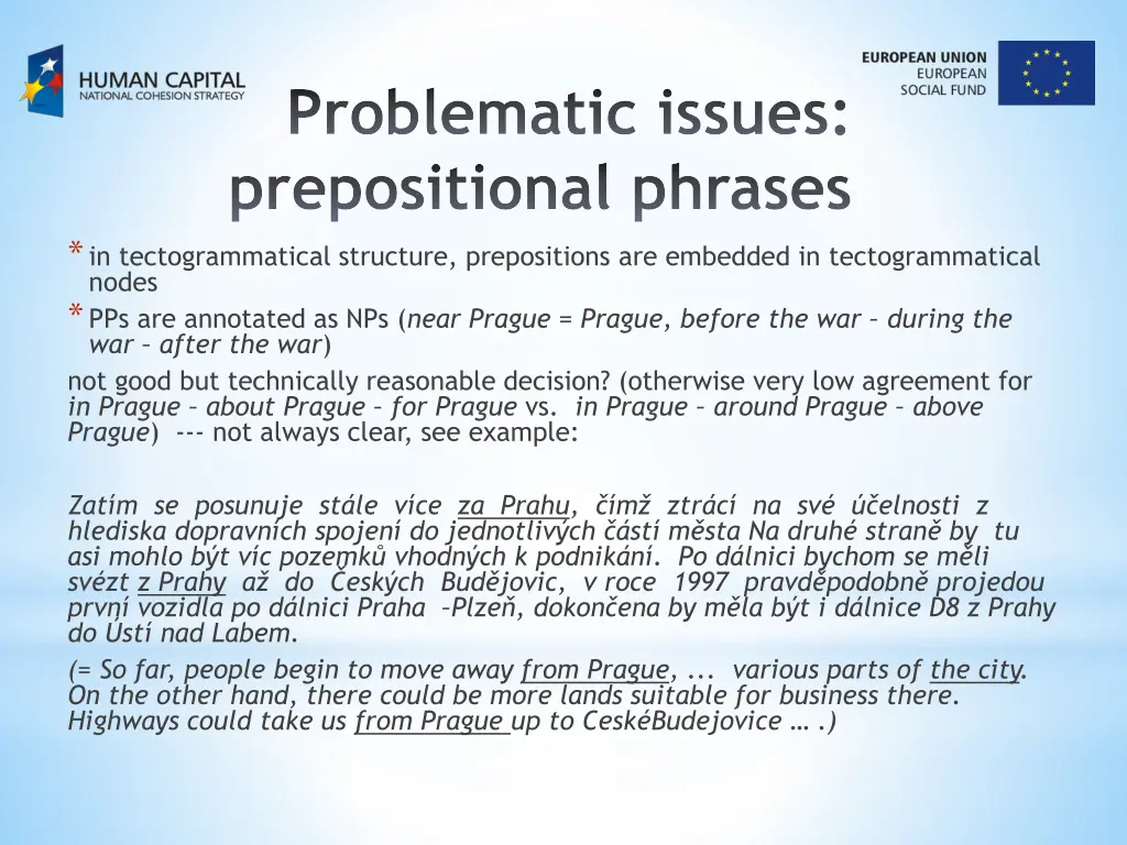problematic issues prepositional phrases