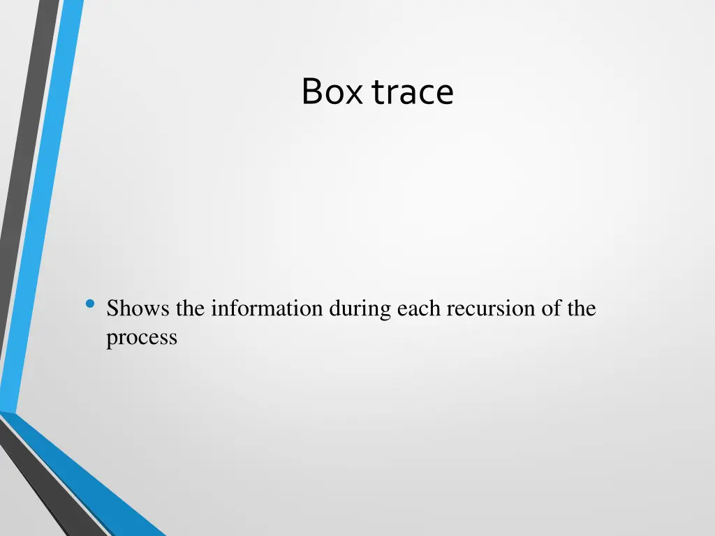 box trace
