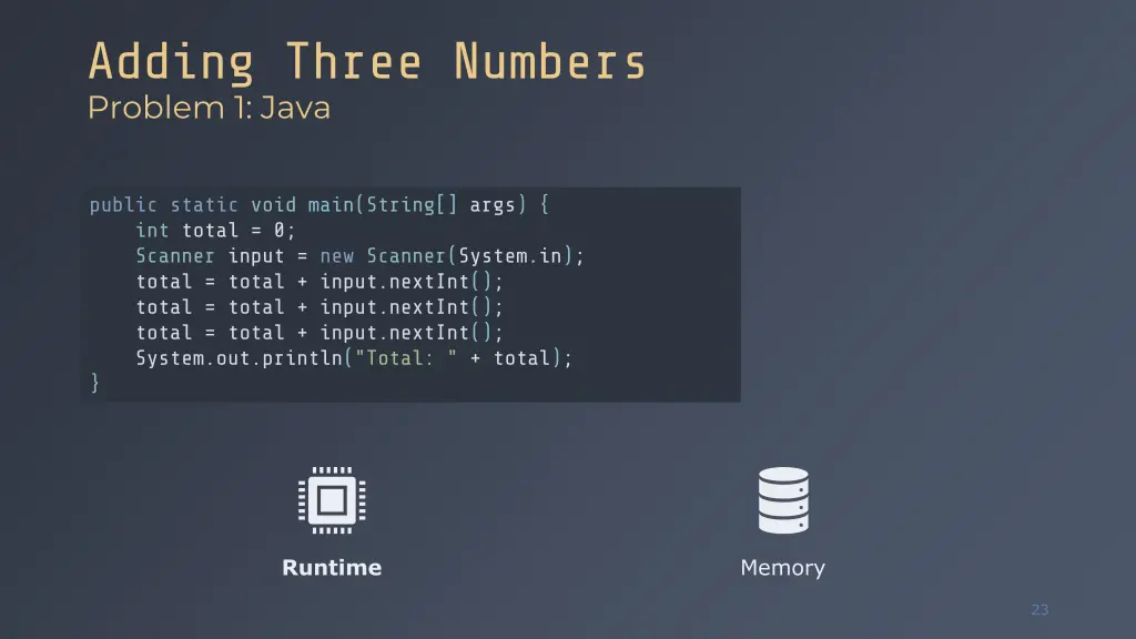 adding three numbers problem 1 java