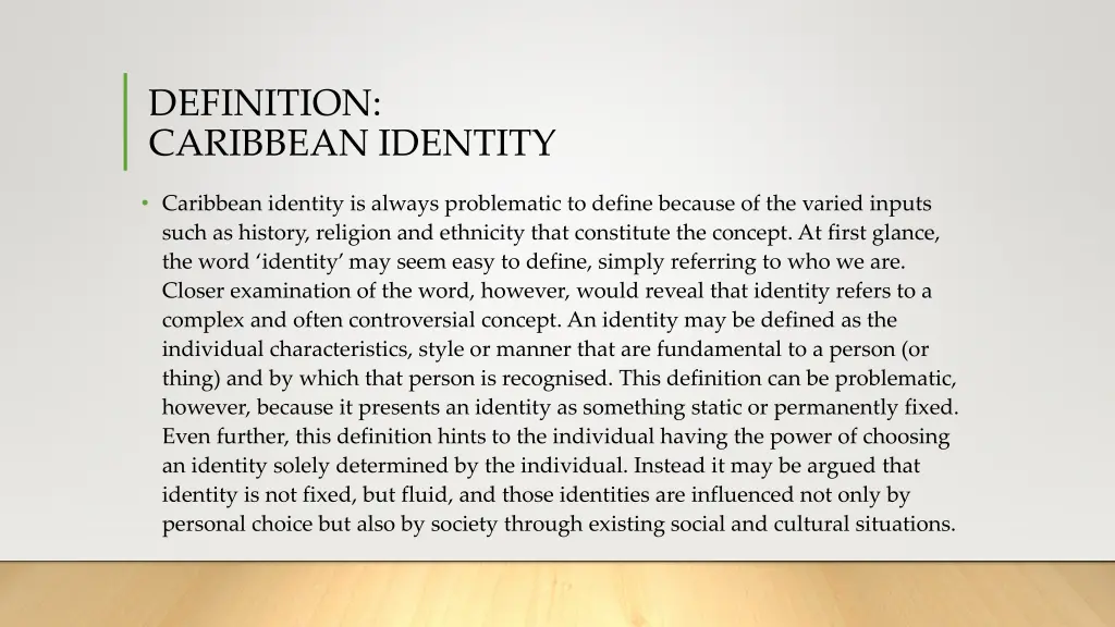 definition caribbean identity