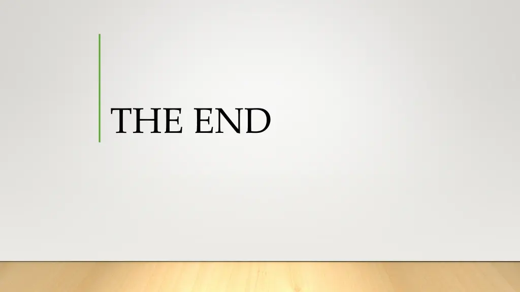the end