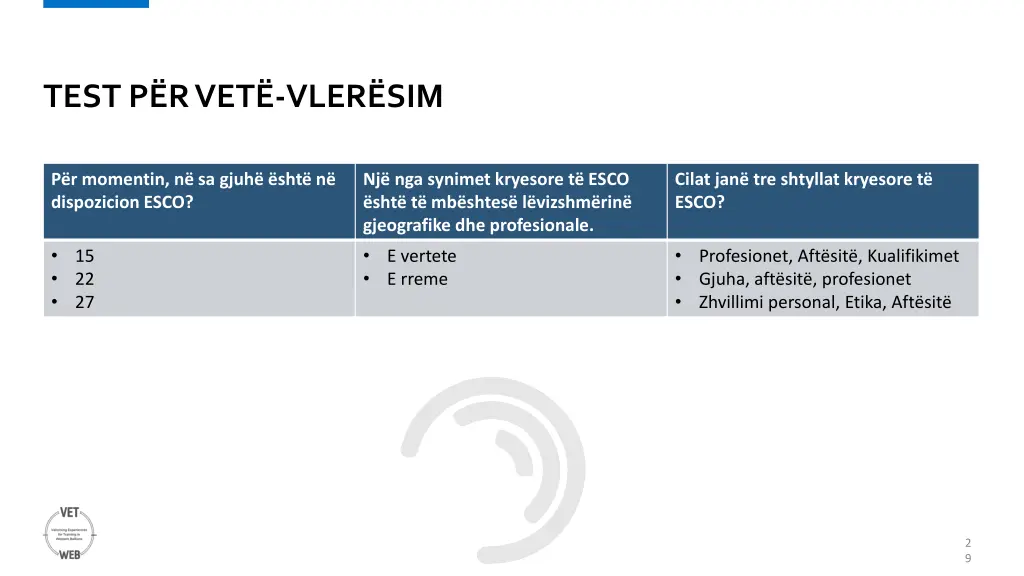 test p r vet vler sim