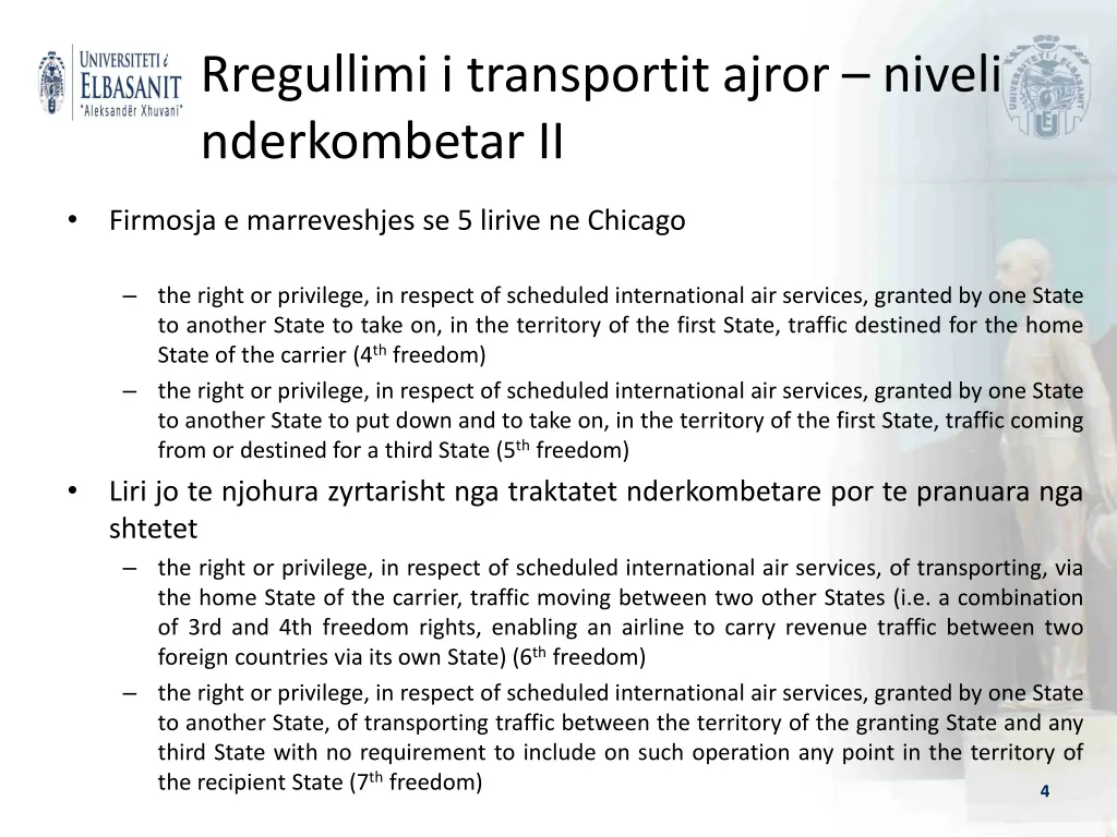 rregullimi i transportit ajror niveli 1