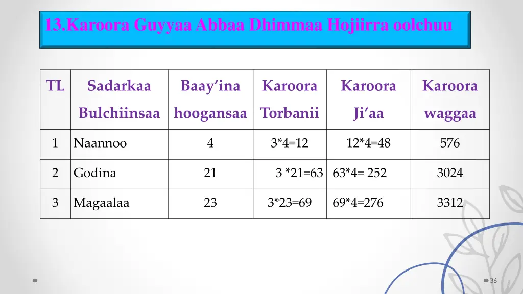13 karoora guyyaa abbaa dhimmaa hojiirra oolchuu