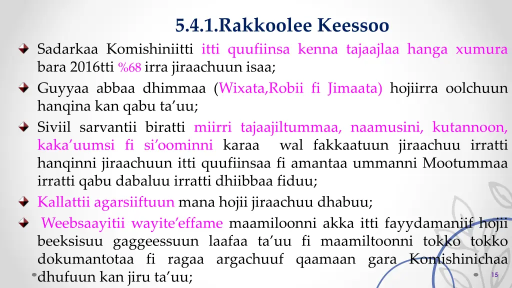 5 4 1 rakkoolee keessoo