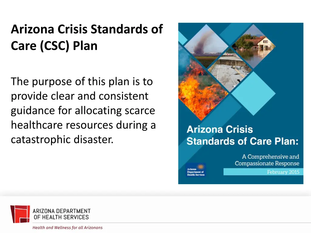 arizona crisis standards of care csc plan