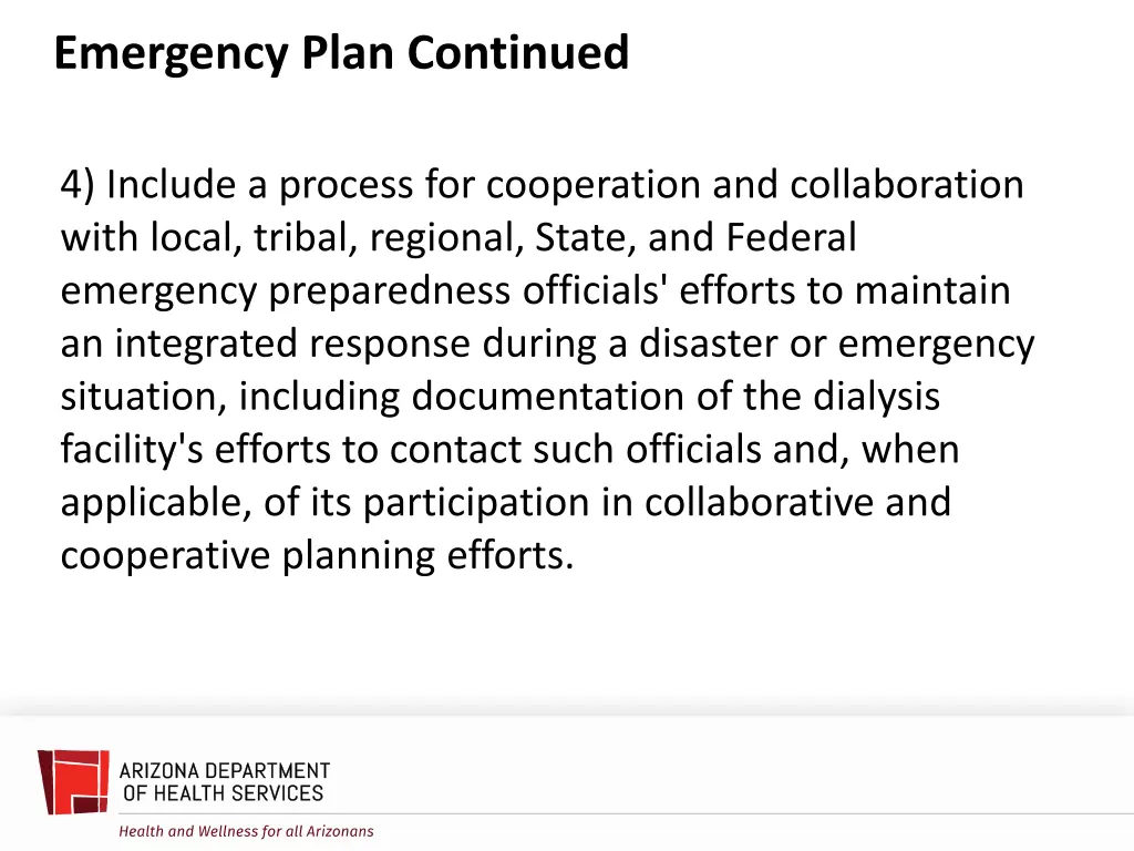 emergency plan continued 1