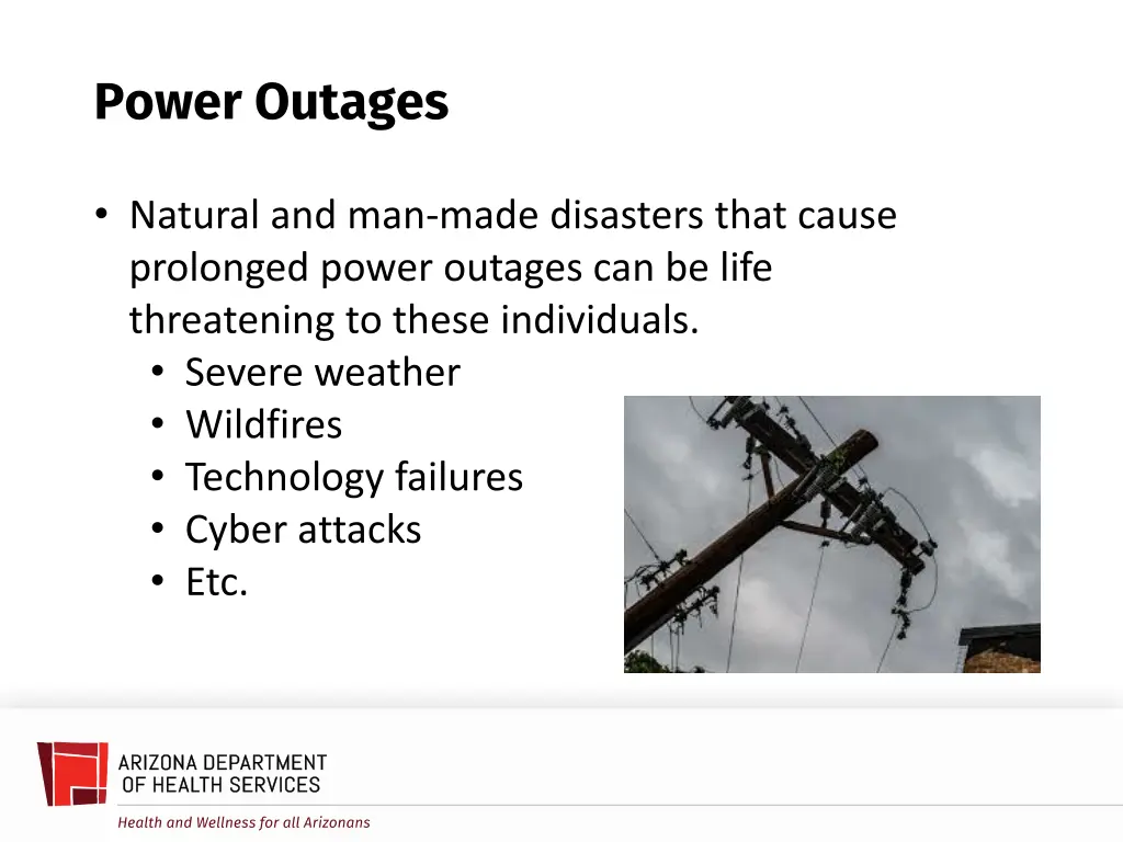 power outages