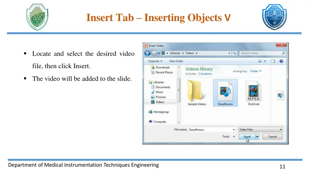 insert tab inserting objects v 9