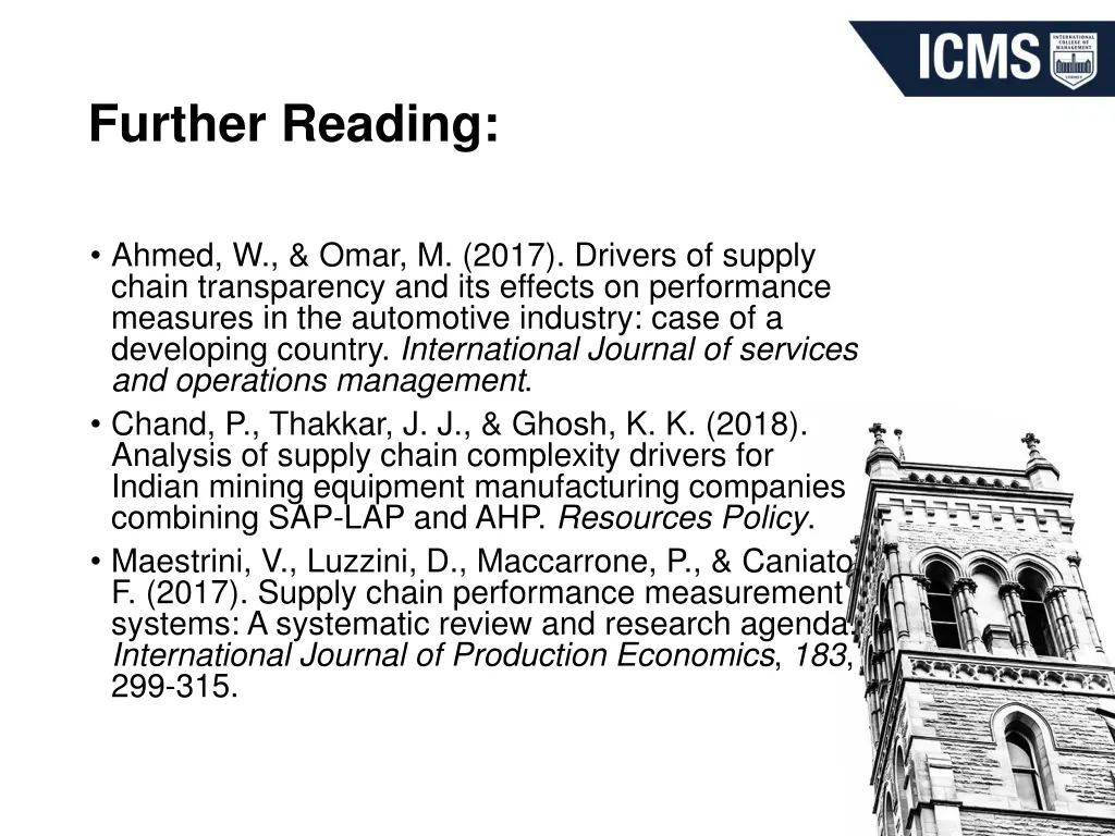 further reading