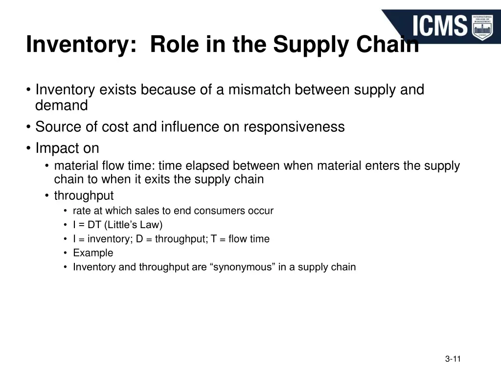 inventory role in the supply chain