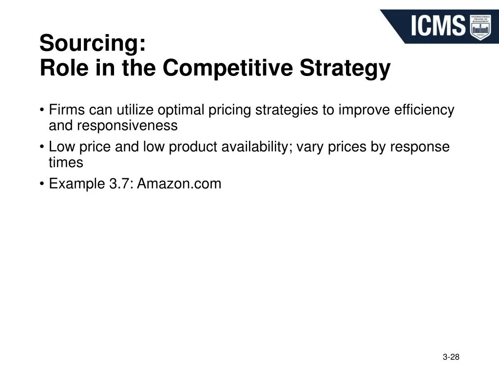 sourcing role in the competitive strategy 1