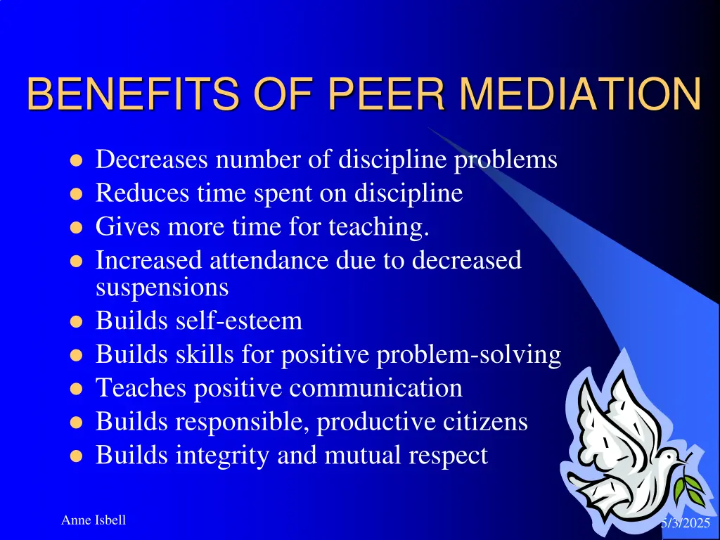 benefits of peer mediation