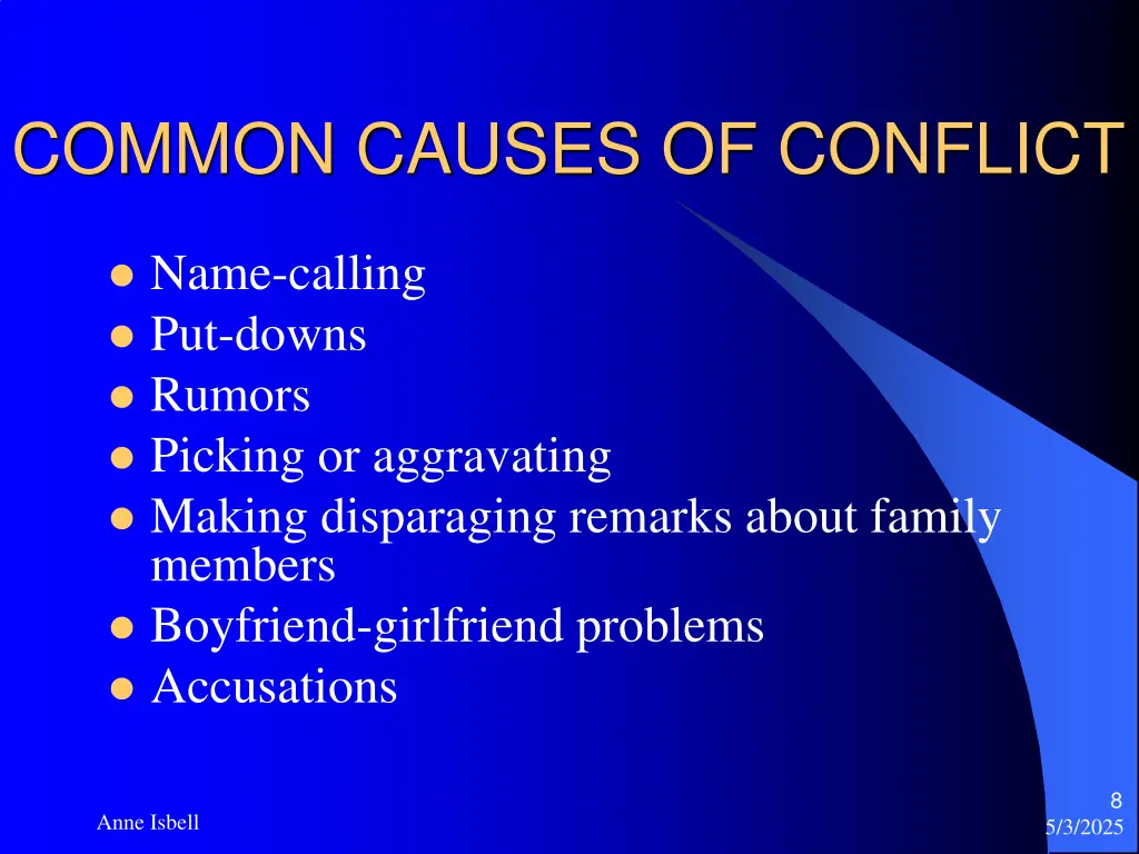 common causes of conflict