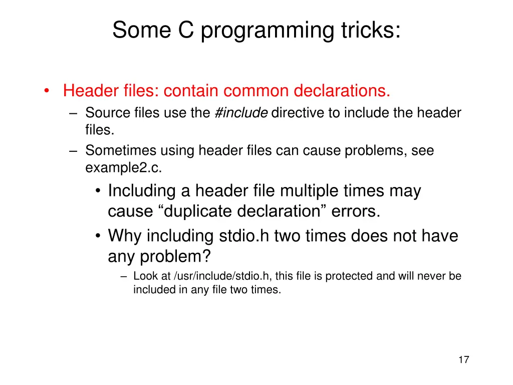 some c programming tricks