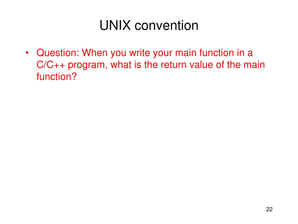 unix convention
