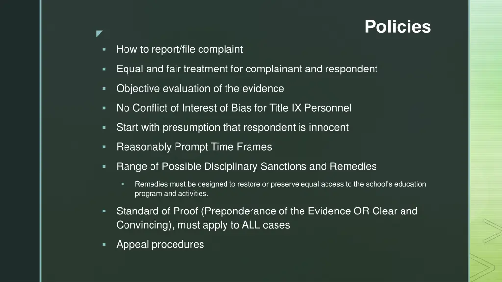 policies