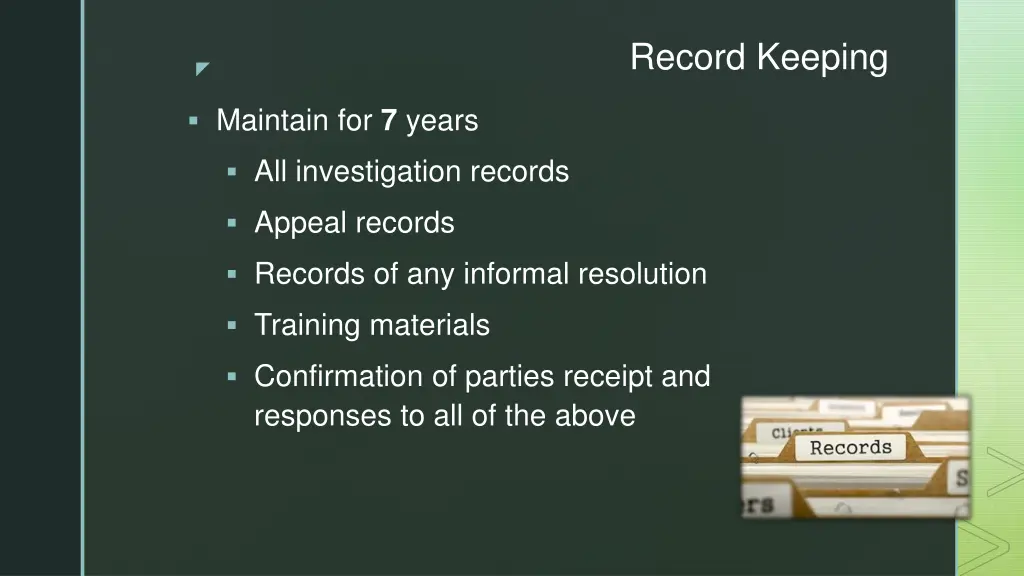 record keeping