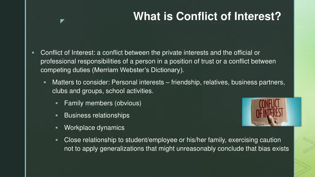 what is conflict of interest