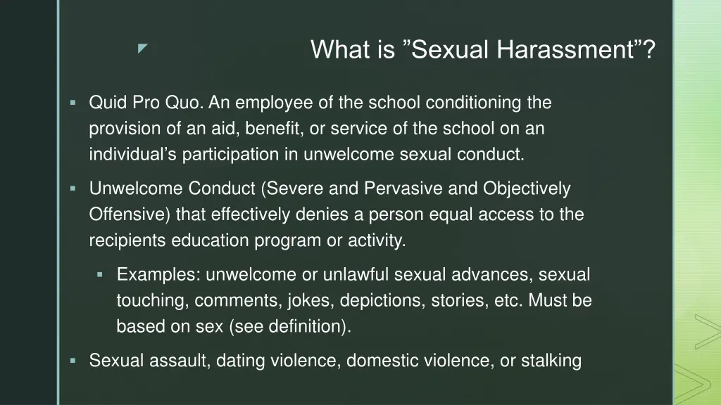 what is sexual harassment