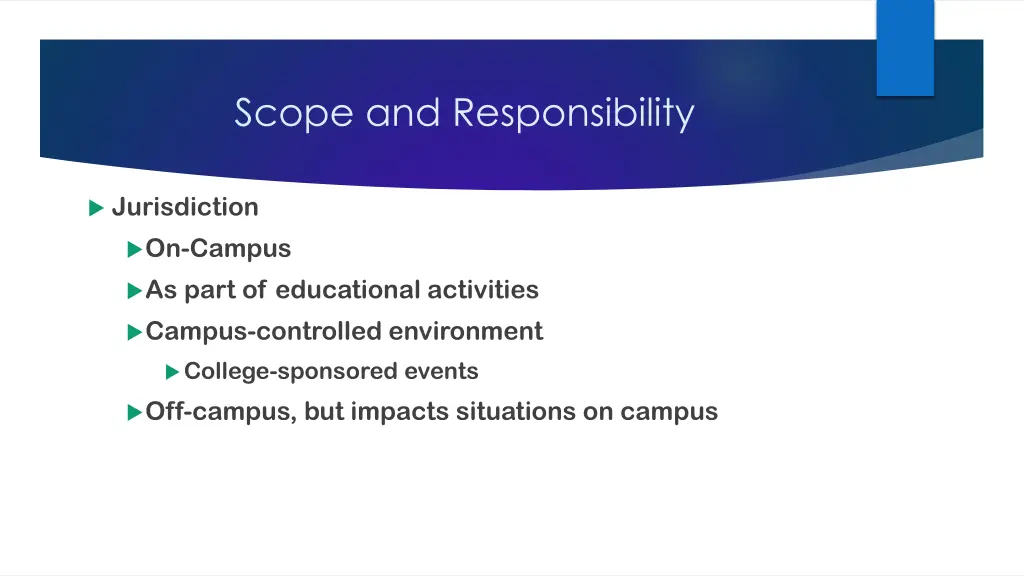 scope and responsibility 1