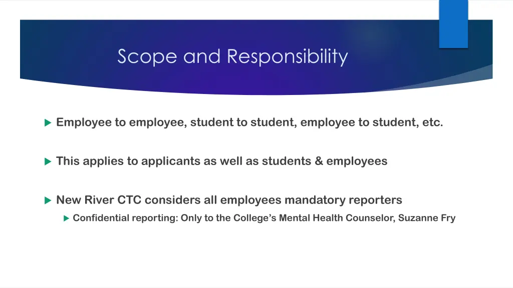 scope and responsibility