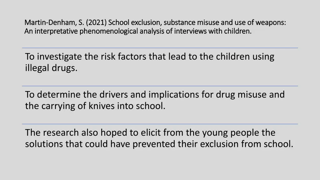 martin martin denham s 2021 school exclusion