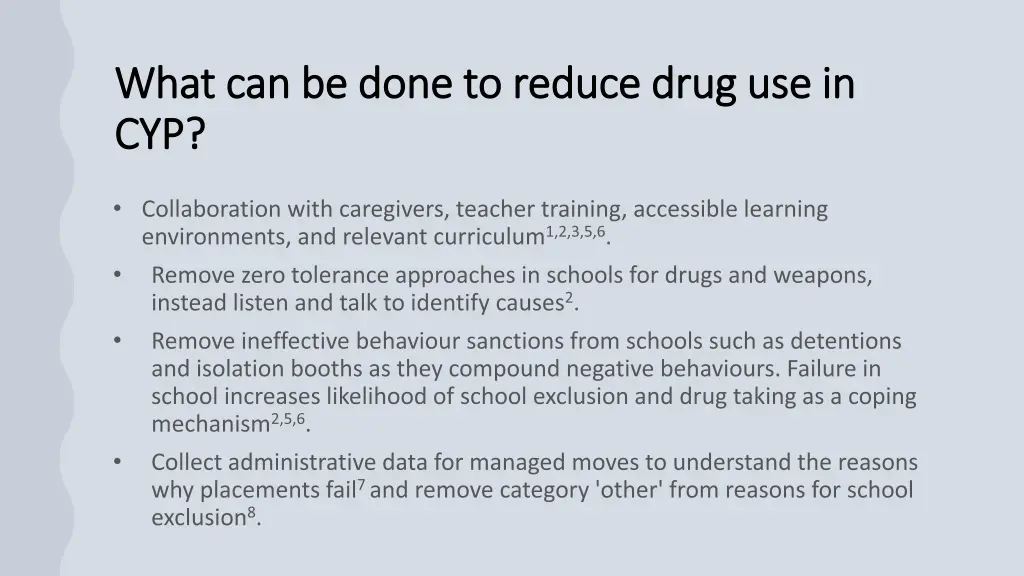 what can be done to reduce drug use in what 1