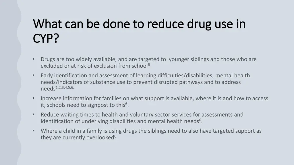 what can be done to reduce drug use in what