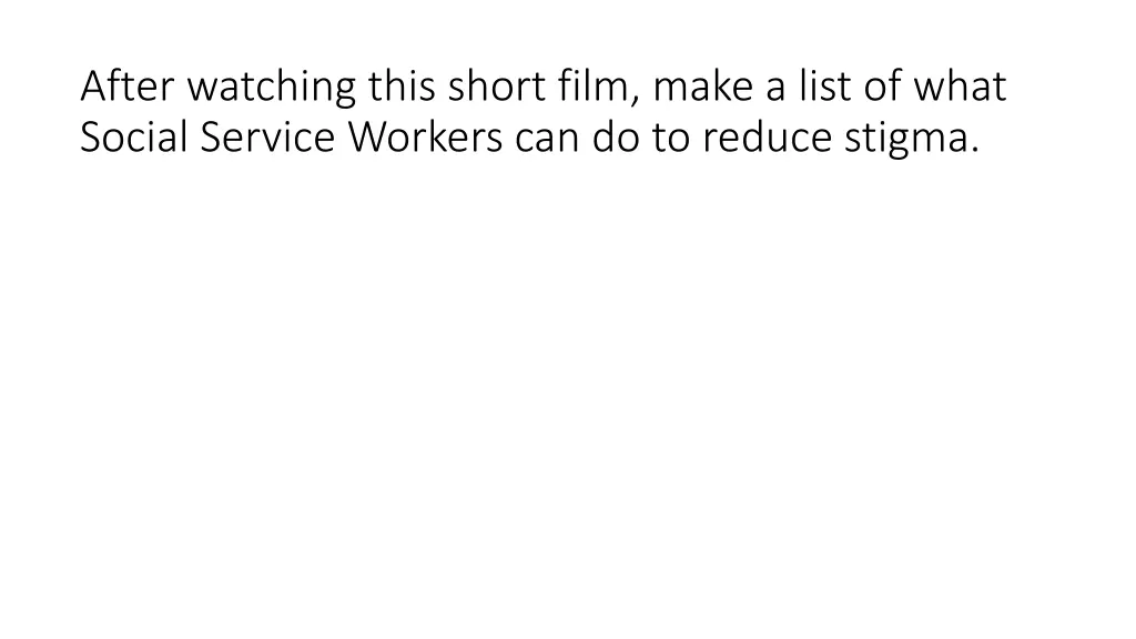 after watching this short film make a list