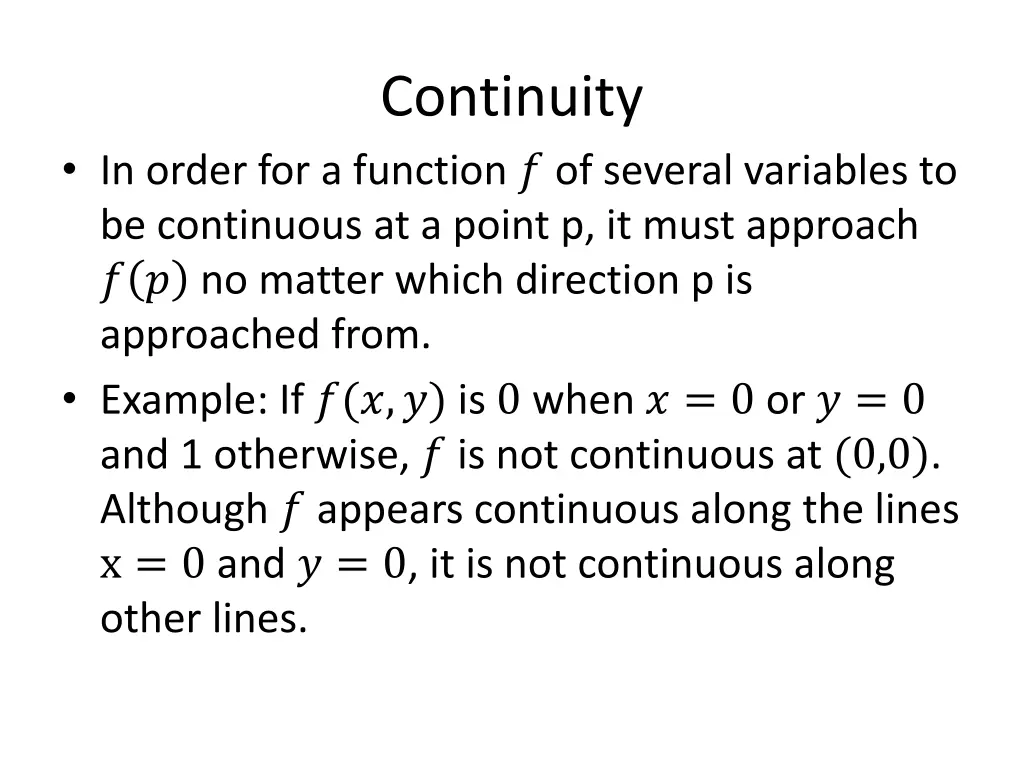 continuity