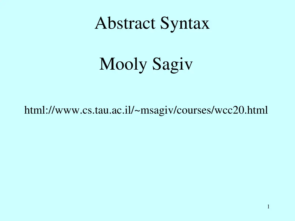 abstract syntax