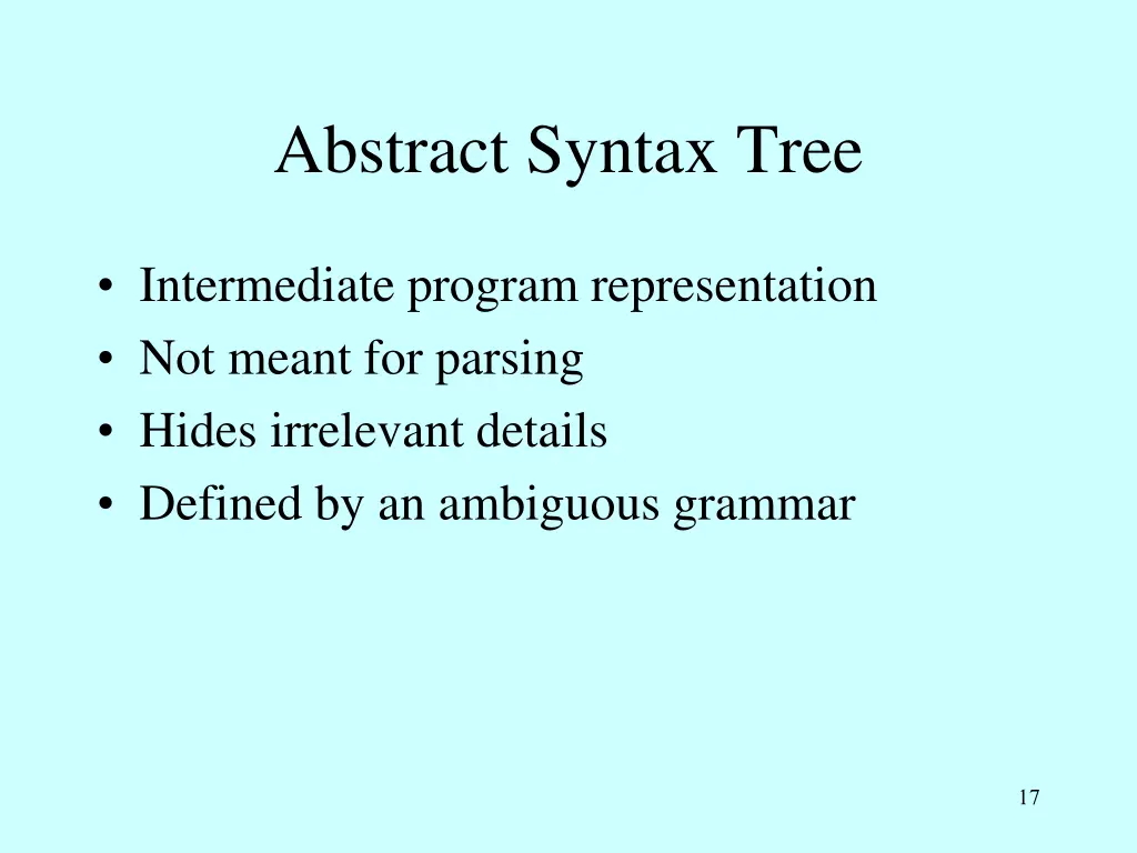 abstract syntax tree