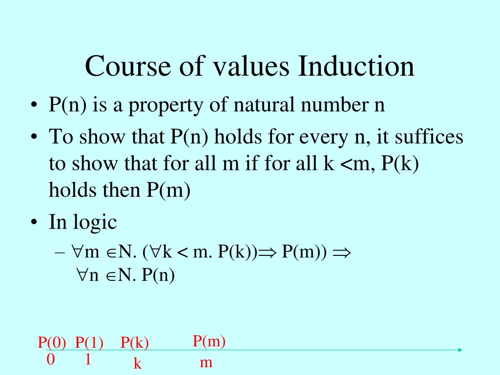 course of values induction p n is a property
