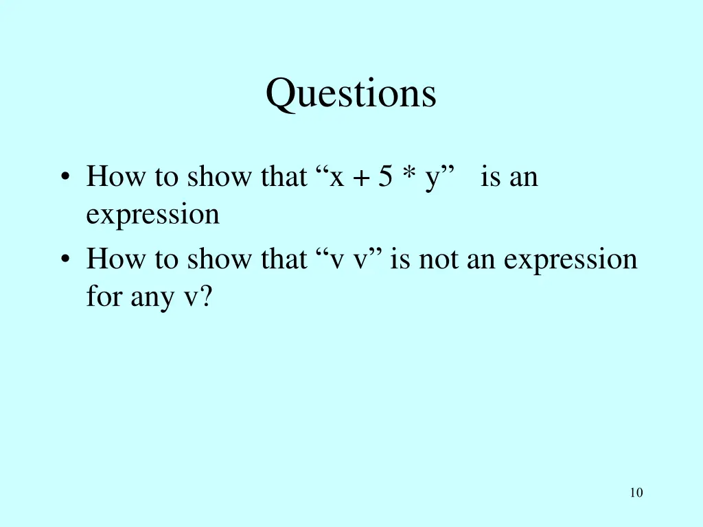 questions