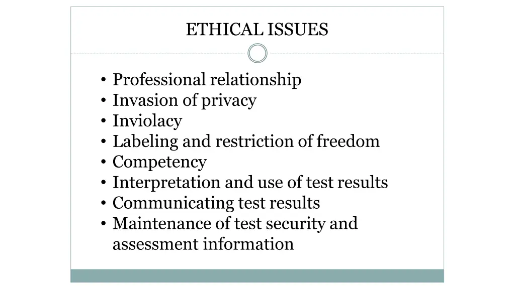 ethical issues