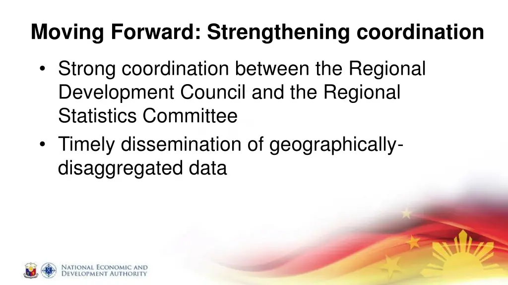 moving forward strengthening coordination