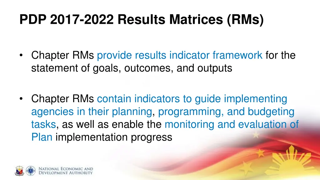 pdp 2017 2022 results matrices rms