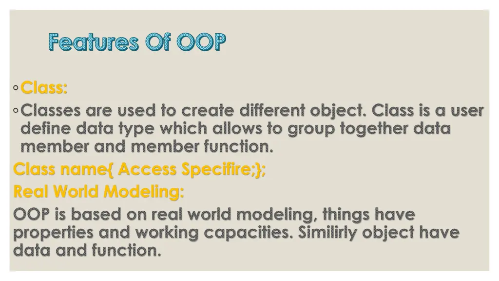 features of oop 1