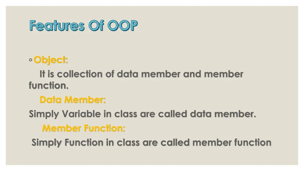 features of oop