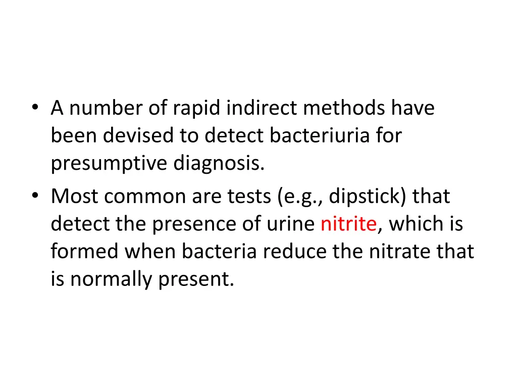a number of rapid indirect methods have been
