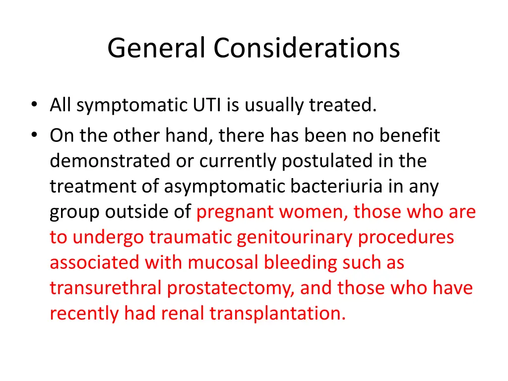 general considerations