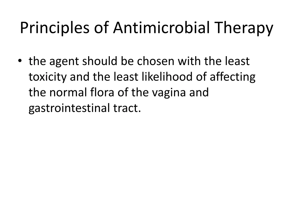 principles of antimicrobial therapy