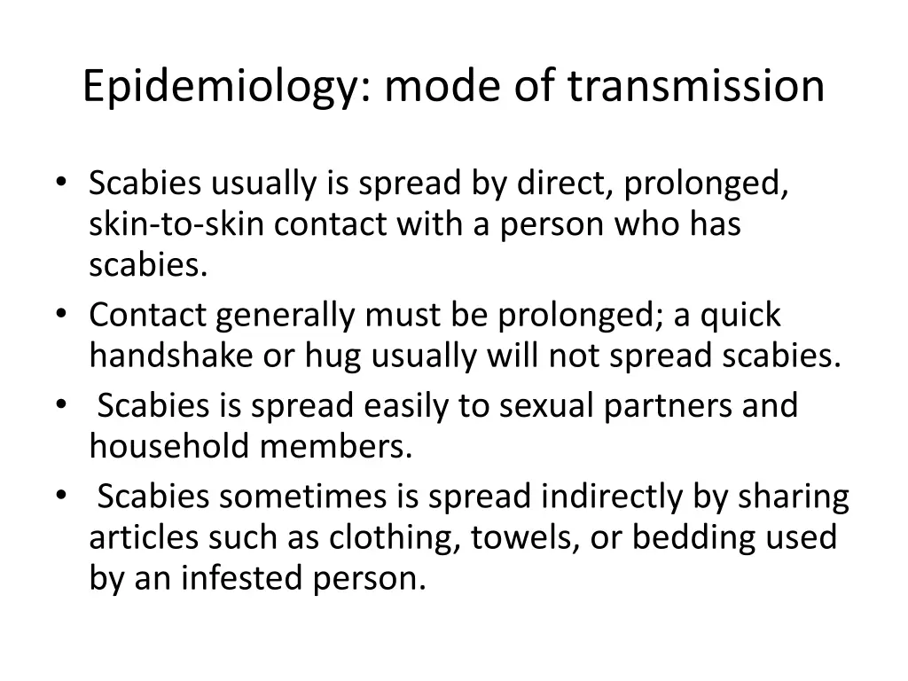 epidemiology mode of transmission