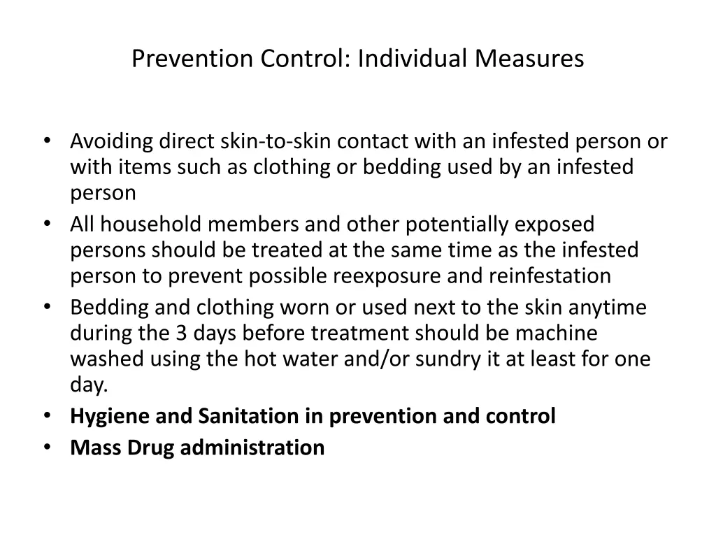 prevention control individual measures