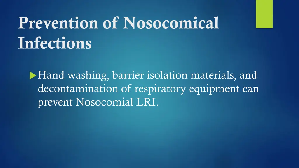 prevention of nosocomical infections