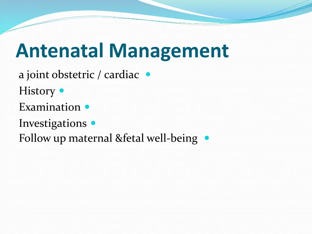 antenatal management
