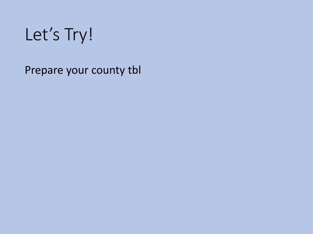 let s try