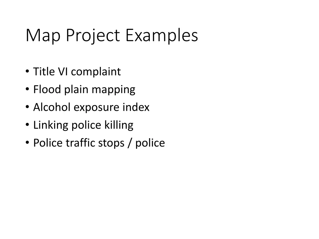 map project examples